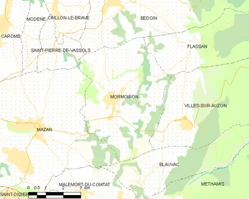 Detailkaart van de gemeente