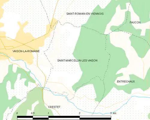 Detailkaart van de gemeente