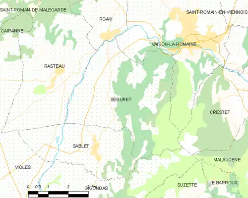 Detailkaart van de gemeente