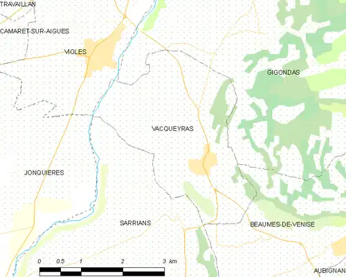 Detailkaart van de gemeente