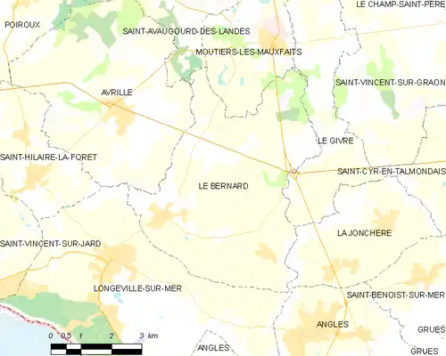 Detailkaart van de gemeente