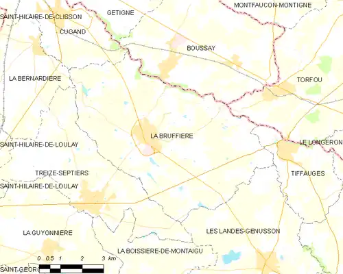 Detailkaart van de gemeente