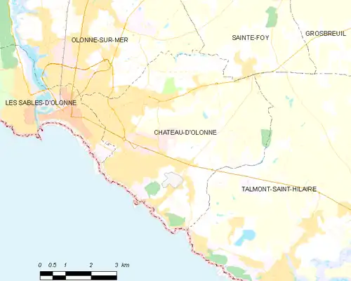 Detailkaart van de gemeente