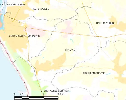 Detailkaart van de gemeente