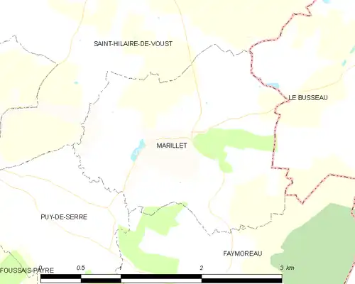 Detailkaart van de gemeente