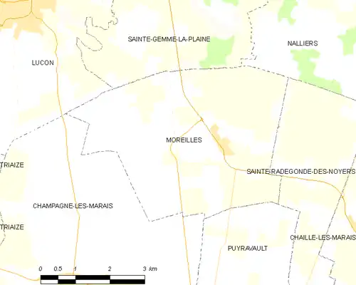 Detailkaart van de gemeente