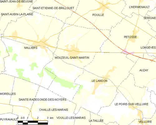 Detailkaart van de gemeente