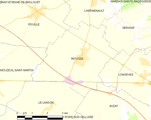 Detailkaart van de gemeente