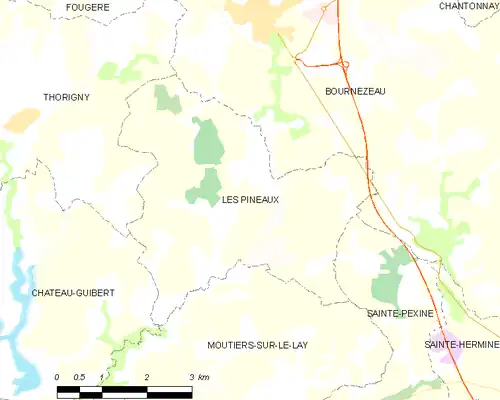 Detailkaart van de gemeente