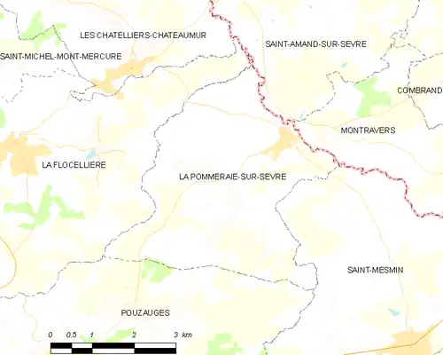 Detailkaart van de gemeente