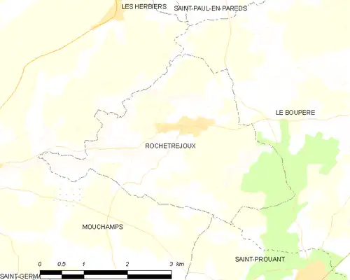 Detailkaart van de gemeente