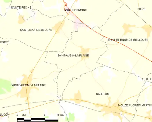 Detailkaart van de gemeente