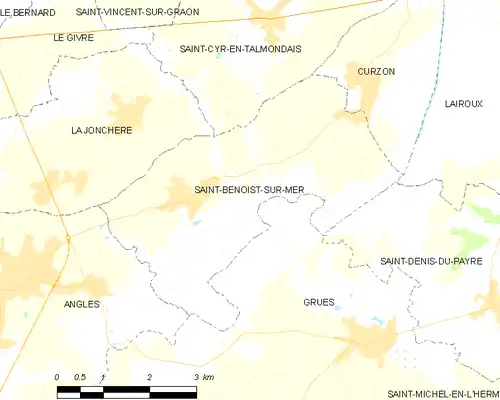 Detailkaart van de gemeente