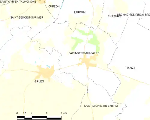 Detailkaart van de gemeente