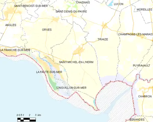 Detailkaart van de gemeente