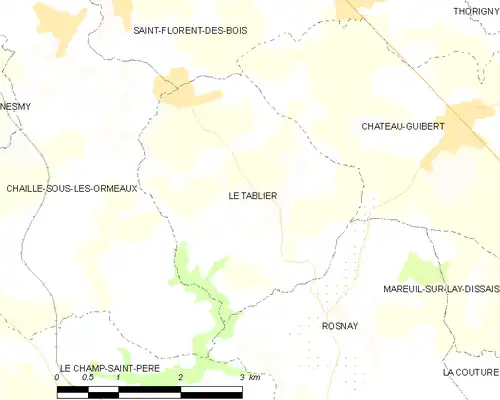 Detailkaart van de gemeente