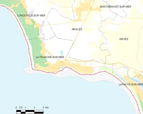 Detailkaart van de gemeente