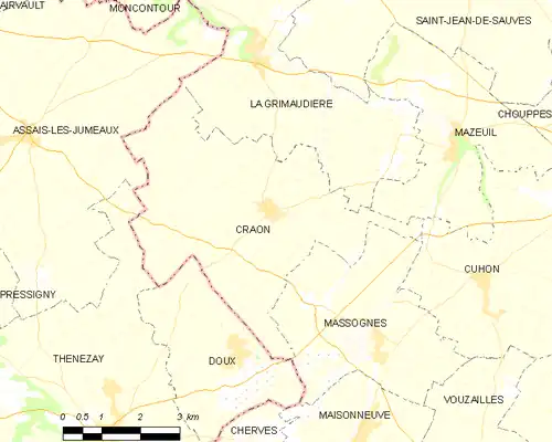 Detailkaart van de gemeente