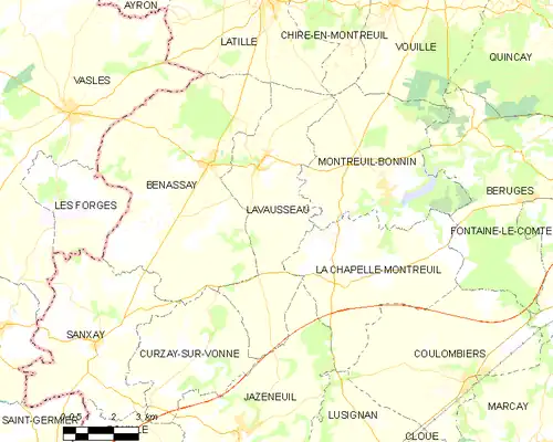 Detailkaart van de gemeente