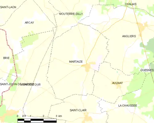 Detailkaart van de gemeente