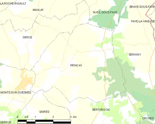 Detailkaart van de gemeente