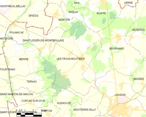 Detailkaart van de gemeente