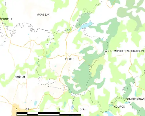 Detailkaart van de gemeente