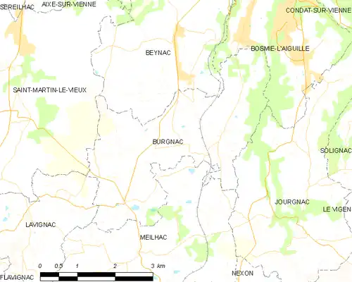 Detailkaart van de gemeente