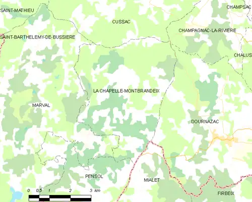 Detailkaart van de gemeente