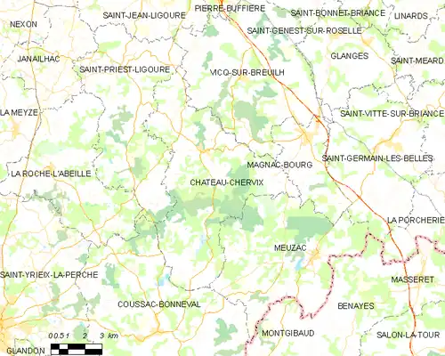 Detailkaart van de gemeente