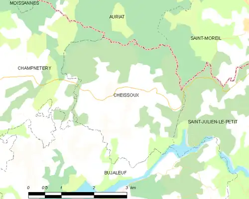 Detailkaart van de gemeente