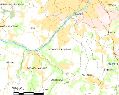 Detailkaart van de gemeente