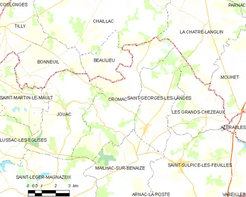 Detailkaart van de gemeente