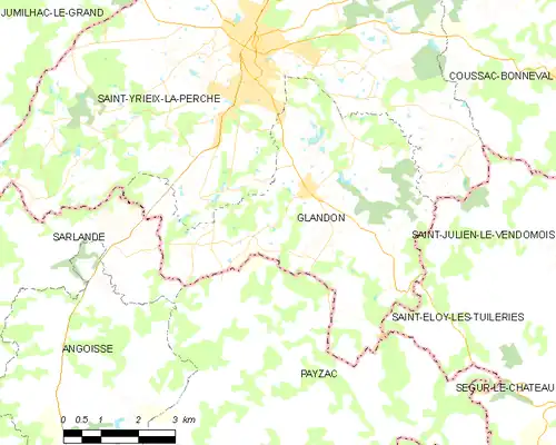 Detailkaart van de gemeente