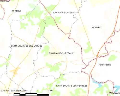 Detailkaart van de gemeente