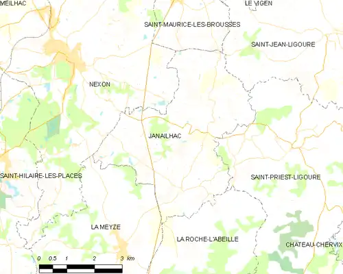 Detailkaart van de gemeente