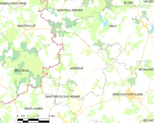 Detailkaart van de gemeente