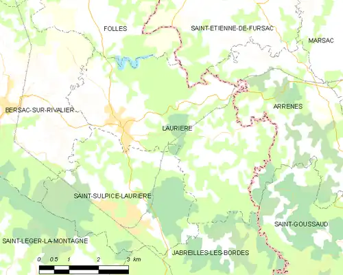 Detailkaart van de gemeente