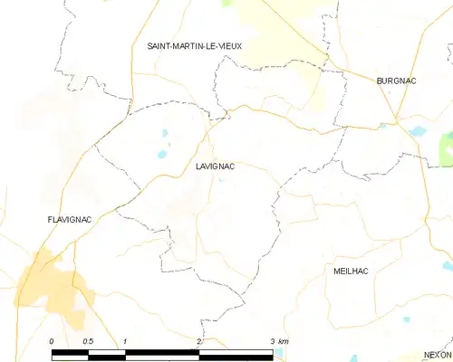 Detailkaart van de gemeente