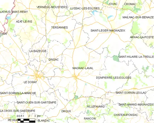 Detailkaart van de gemeente