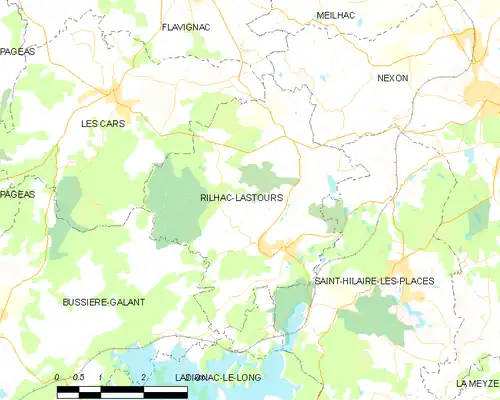 Detailkaart van de gemeente