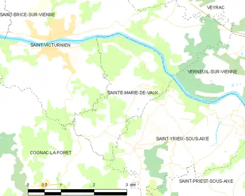 Detailkaart van de gemeente
