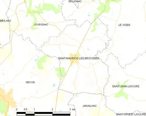 Detailkaart van de gemeente