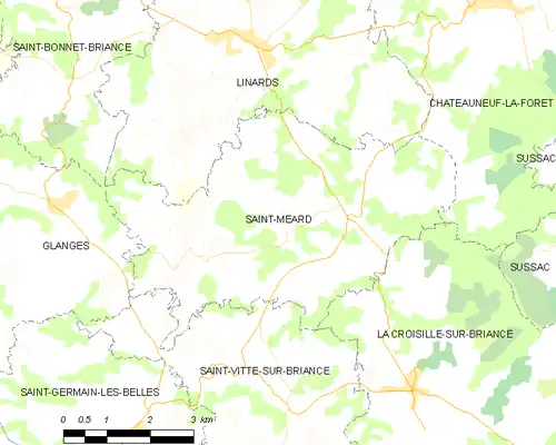 Detailkaart van de gemeente