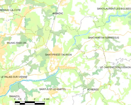 Detailkaart van de gemeente