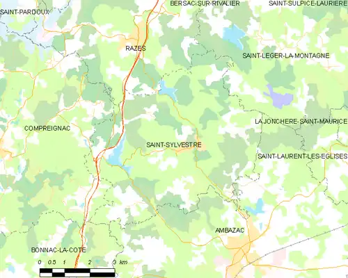 Detailkaart van de gemeente