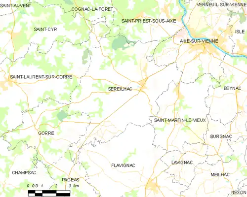 Detailkaart van de gemeente