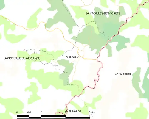 Detailkaart van de gemeente