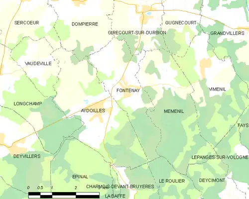 Detailkaart van de gemeente