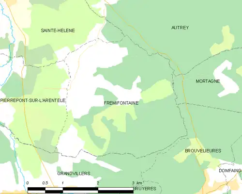Detailkaart van de gemeente